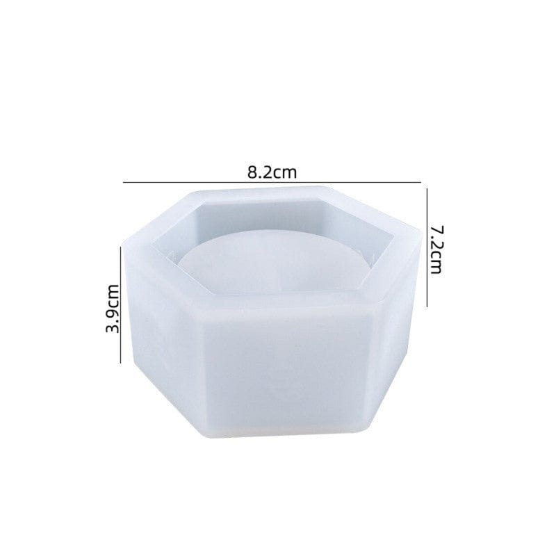 My Store Silicon Mould HEXAGON CANDLE HOLDER & BOWL MOULD