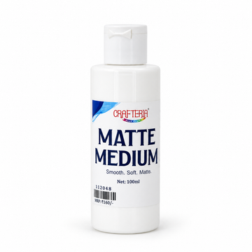 Crafteria Matte Medium – 100 ML | Smooth Soft Matte Art & Craft Medium