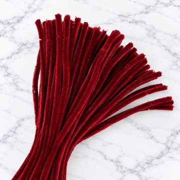Burgundy Chenille Pipe Cleaners 10MM – Pack of 100 Pcs