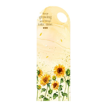 Sunflower Floral Bouquet Flower  Card with Handle – Keep Growing, Good Things Take Time Design – 5 Pcs Pack