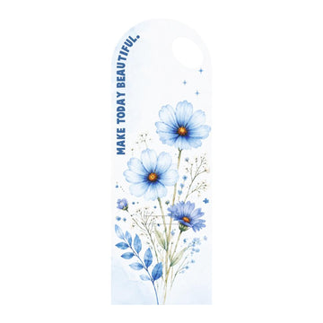 Blue Floral Bouquet Flower Card with Handle – Make Today Beautiful Design – 5 Pcs Pack