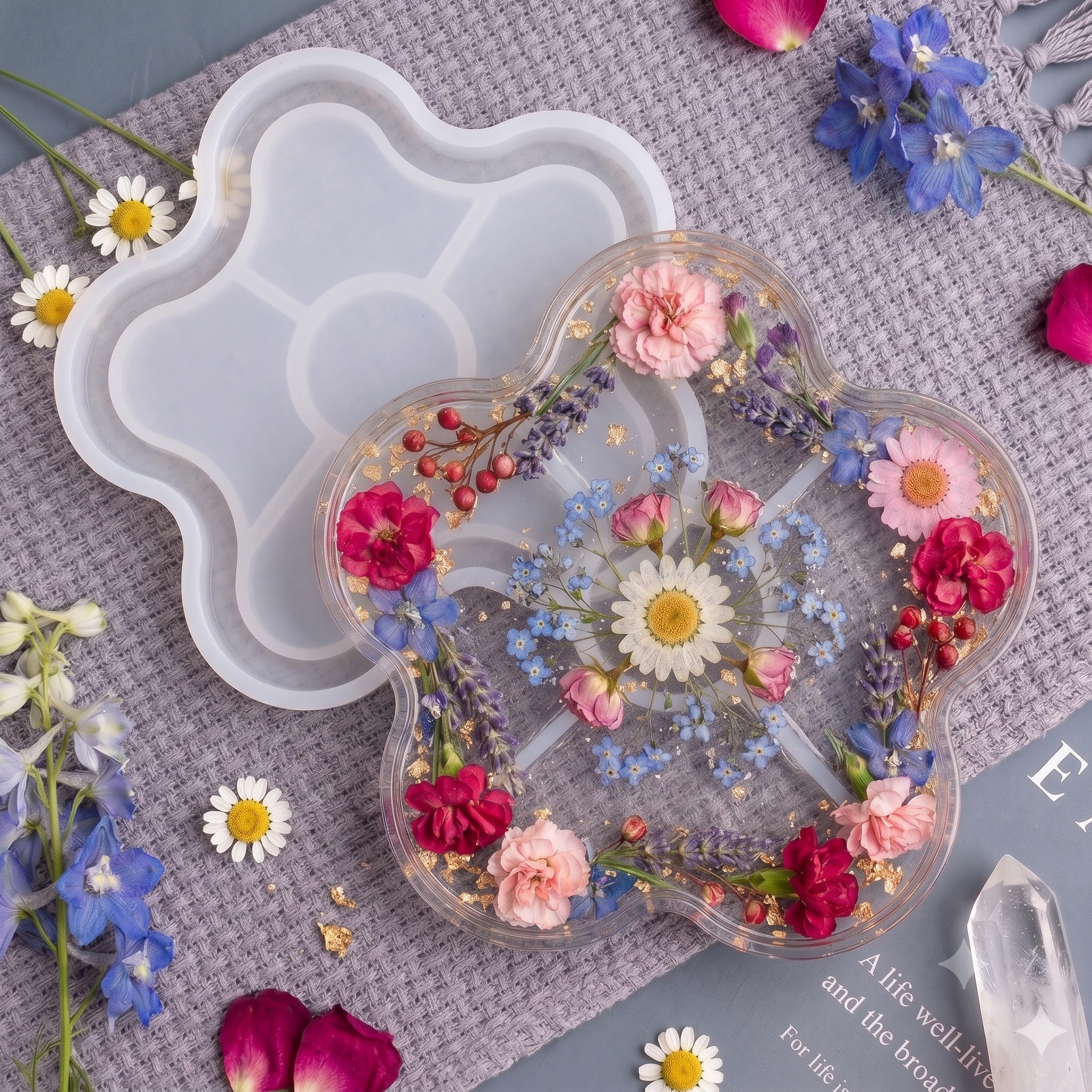 Flower Coaster With Boundry Mould
