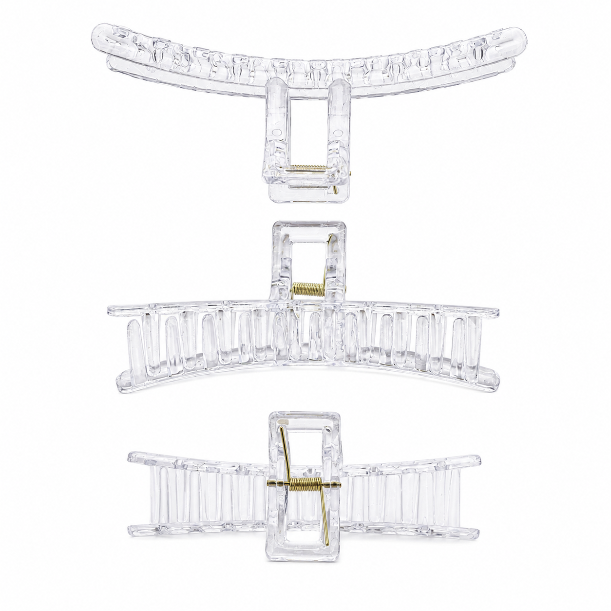 Transparent Hair Claw Clip For Decoden Art – 13 × 5 CM - Pack of 5 Pcs
