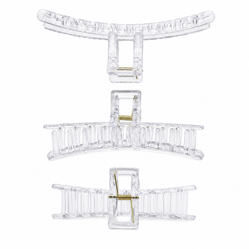 Transparent Hair Claw Clip For Decoden Art – 13 × 5 CM - Pack of 5 Pcs