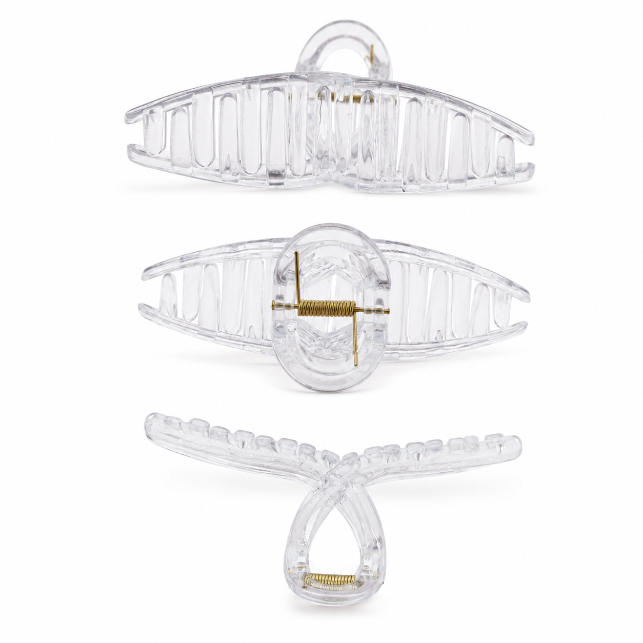 Transparent Hair Claw For Decoden Art - 12.8 x 6 CM - Pack of 5 Pcs