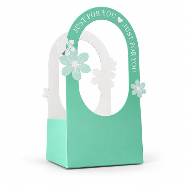 Green Gift Box with Window – Just For You Floral Packaging Box