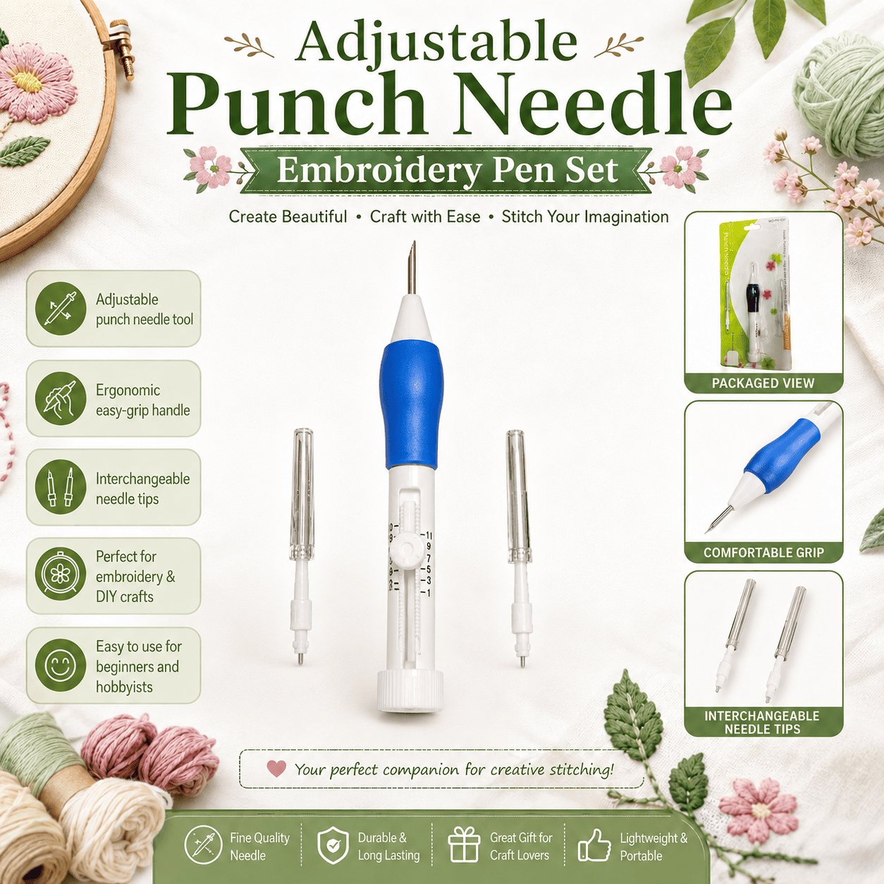 Punch Needle Tool And Threader