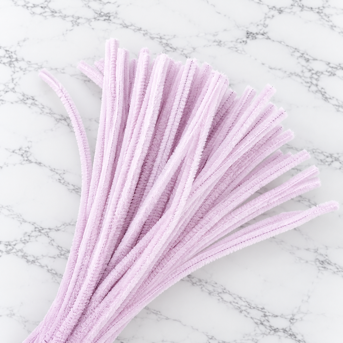 Pastel Lilac Chenille Pipe Cleaners 10MM – Pack of 100 Pcs