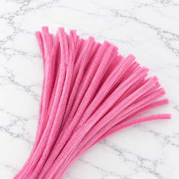 Pink Chenille Pipe Cleaners 10MM – Pack of 100 Pcs