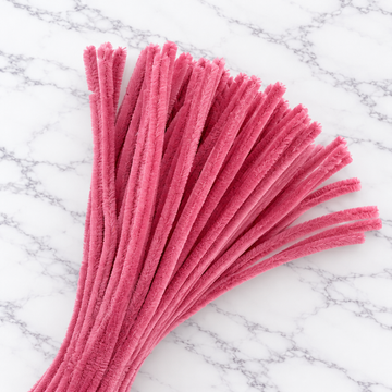 Rose Pink Chenille Pipe Cleaners 10MM – Rose Pink  Pack of 100 Pcs