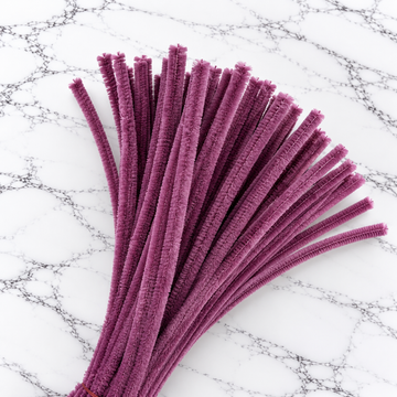 Dusty Mauve Chenille Pipe Cleaners 10MM – Pack of 100 Pcs