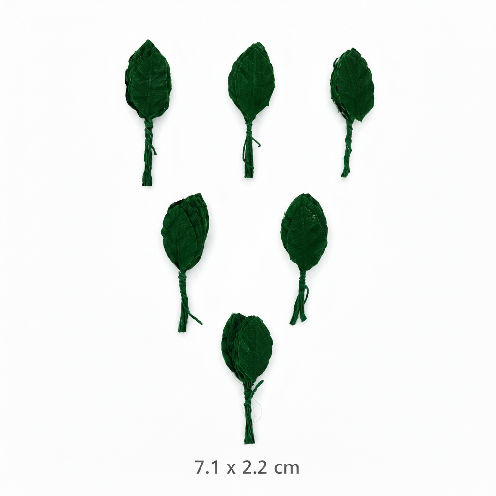 Medium Artificial Fabric Green Leaves