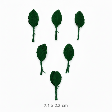 Medium Artificial Fabric Green Leaves