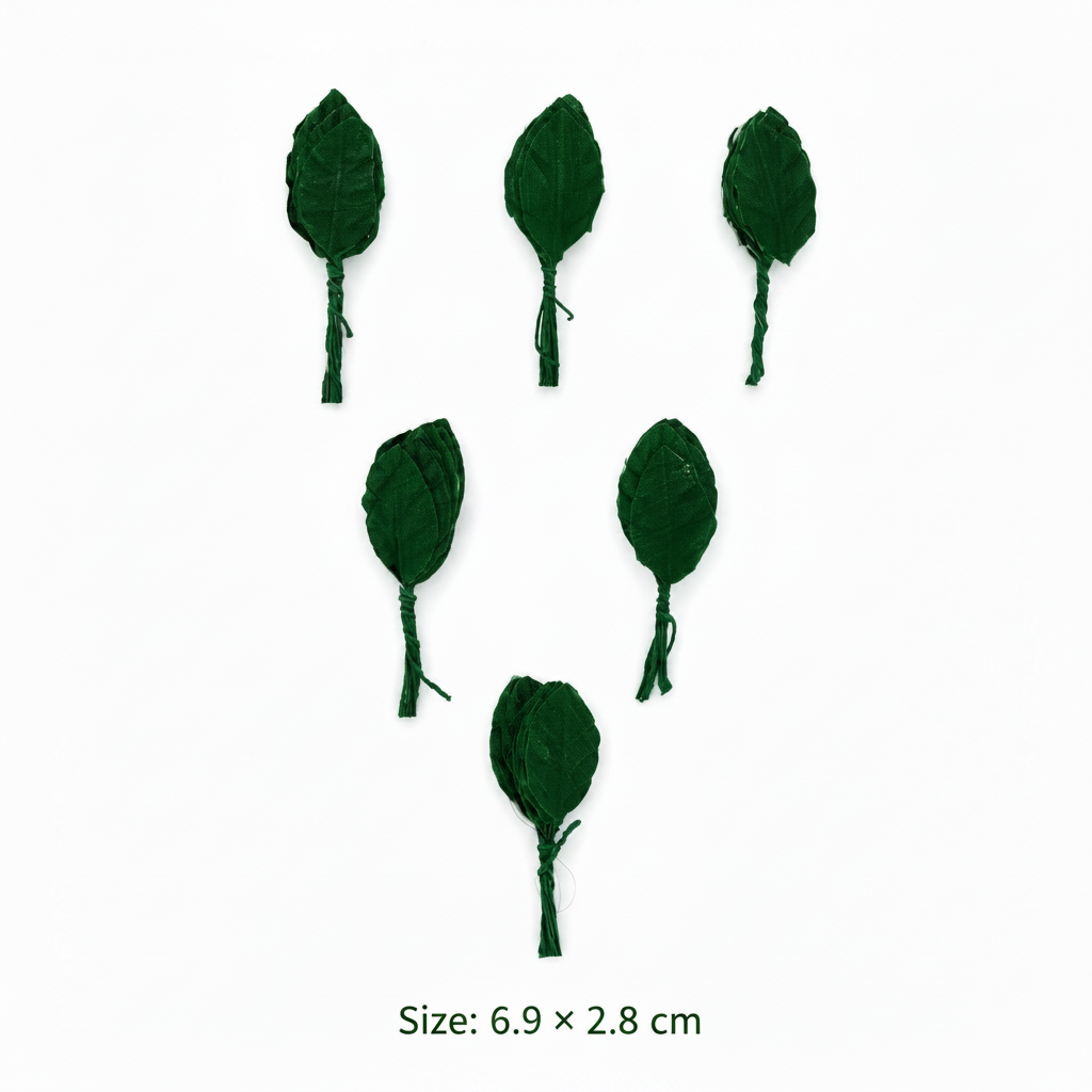Large Artificial Fabric Green Leaves