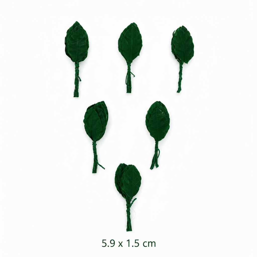 Small Artificial Fabric Green Leaves