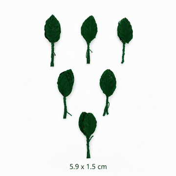 Small Artificial Fabric Green Leaves