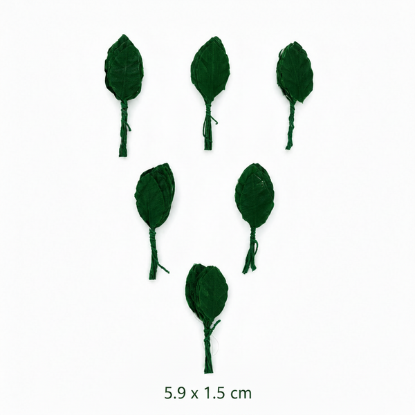 Small Artificial Fabric Green Leaves