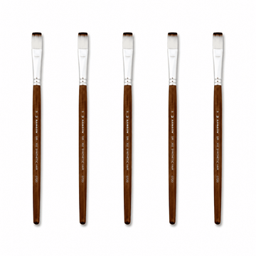 No. 9 Flat Synthetic Hair Paint Brush – 1 Pc