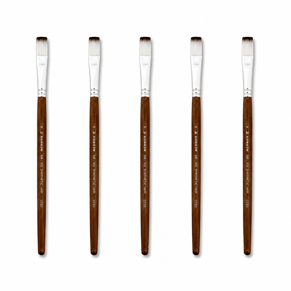 No. 9 Flat Synthetic Hair Paint Brush – 1 Pc