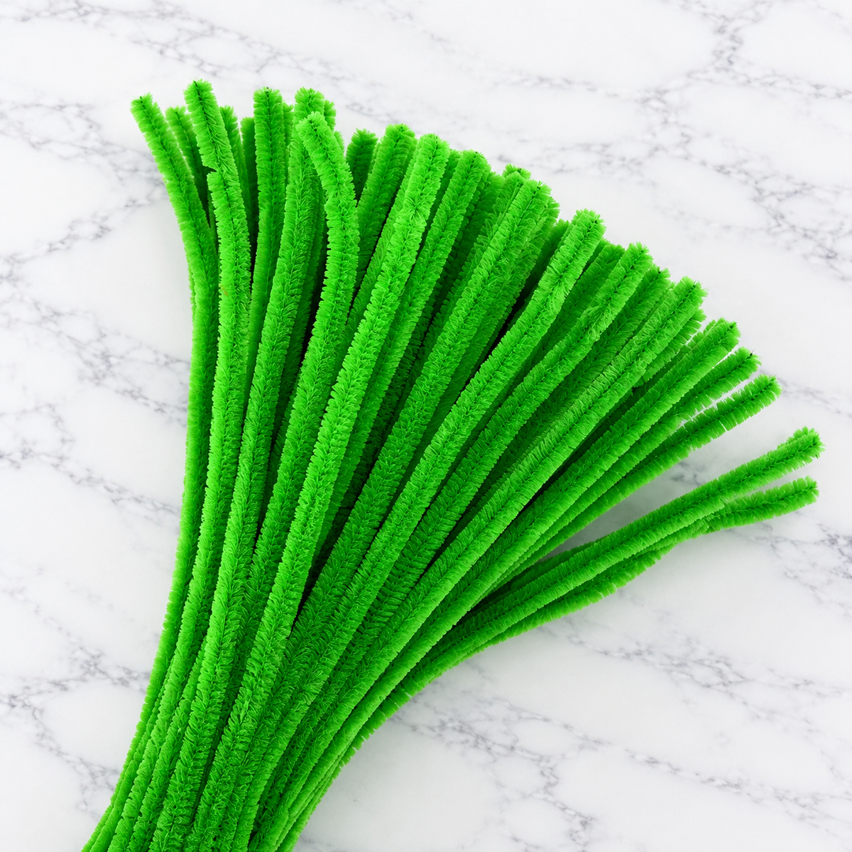 Light Green Chenille Pipe Cleaners 10MM – Pack of 100 Pcs