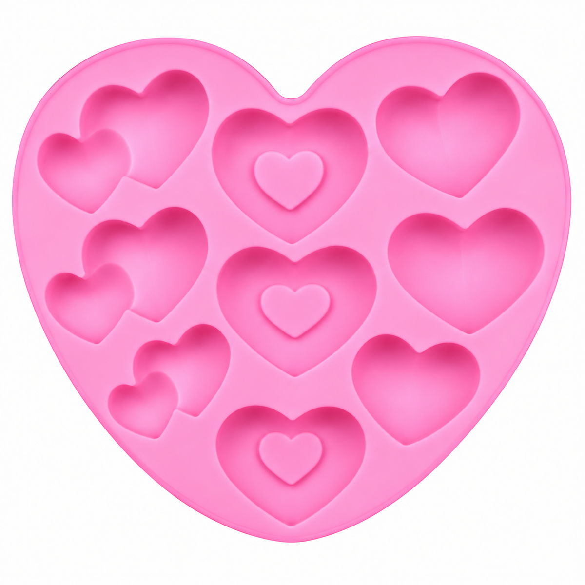 9-Cavity Heart Silicone Mould – 18.5 × 20.5 CM | Best for Concrecast Art & DIY Crafts