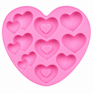 9-Cavity Heart Silicone Mould – 18.5 × 20.5 CM | Best for Concrecast Art & DIY Crafts