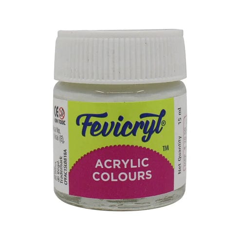Crafteria White Pidilite Fevicryl Acrylic Colours 15ml