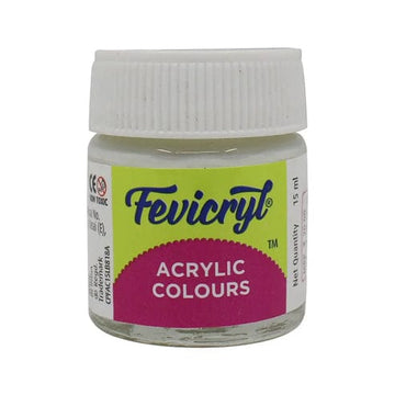 Crafteria White Pidilite Fevicryl Acrylic Colours 15ml