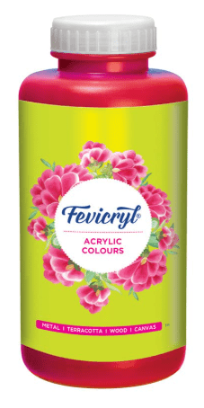 Crafteria Crimson Pidilite Fevicryl Acrylic Colours 1 Litre