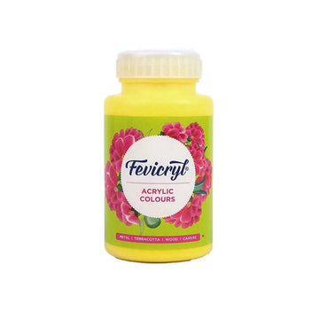 Crafteria Lemon Yellow Pidilite Fevicryl Acrylic Colours 500ml