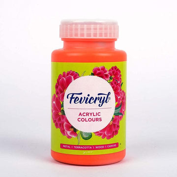 Crafteria Vermilion Pidilite Fevicryl Acrylic Colours 500ml