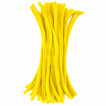 Lemon Yellow Chenille Pipe Cleaners 10MM – Pack of 100 Pcs