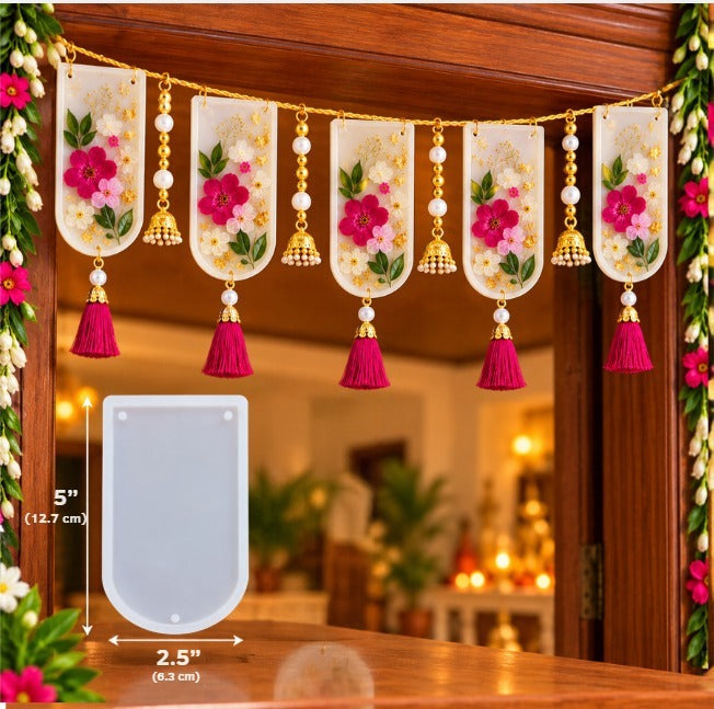 DIY Resin Toran Hanging Silicone Mould – 5 × 2.5 Inch