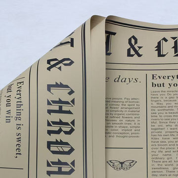 Crafteria Black Gold Colourful Vintage Newspaper Bouquet Paper