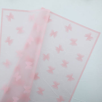 Crafteria Pink Bow Design Bouquet Paper