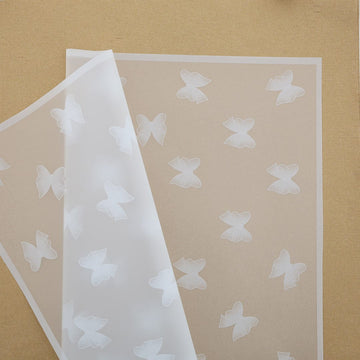 Crafteria White Bow Design Bouquet Paper