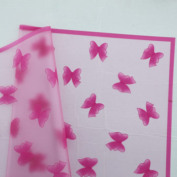 Crafteria Magenta Bow Design Bouquet Paper