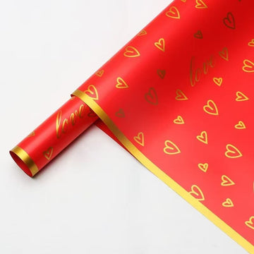 Crafteria Red Valentines Day Bouquet Wrapping Paper