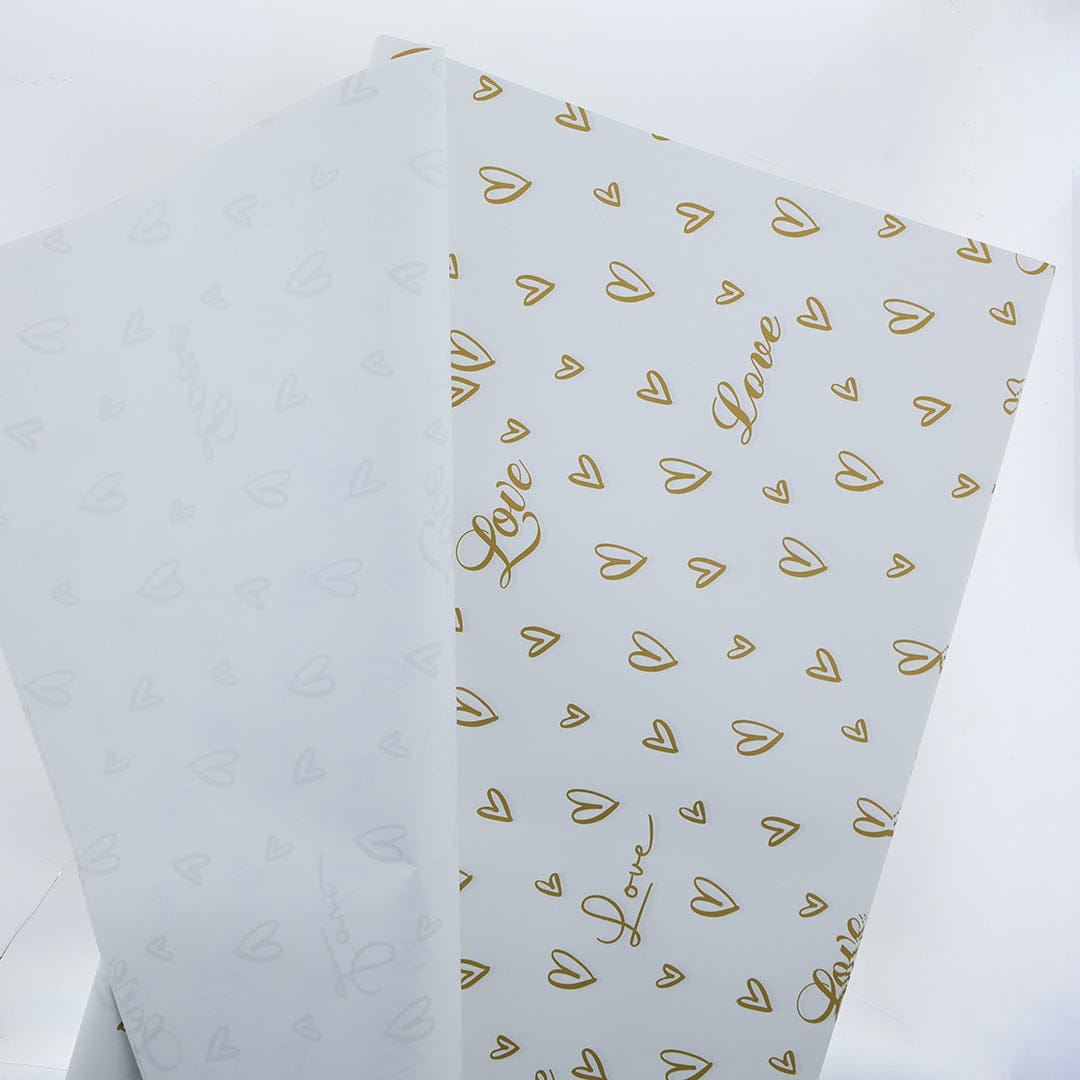 Crafteria White Love Print Bouquet Paper