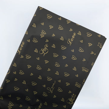 Crafteria Black Love Print Bouquet Paper