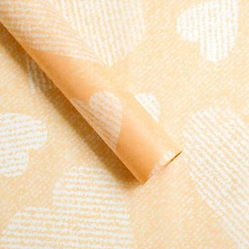 Crafteria Light Orange Stiped Heart Korean Heart