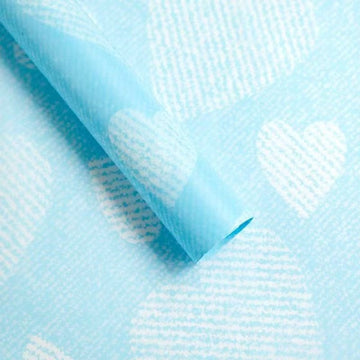 Crafteria Sky Blue Stiped Heart Korean Heart
