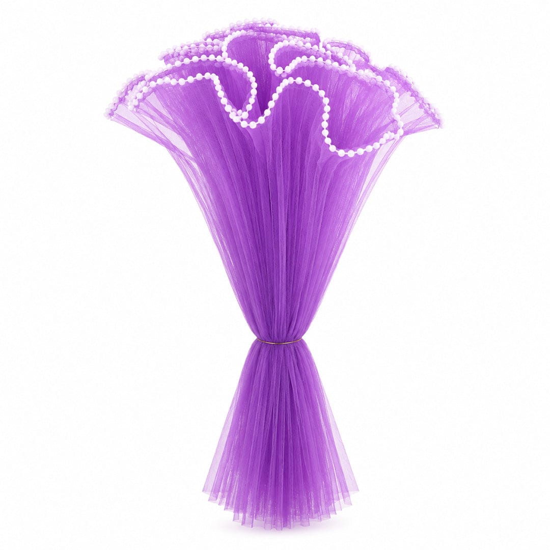Crafteria Violet Wrinkled / Lace Material Bouquet Paper