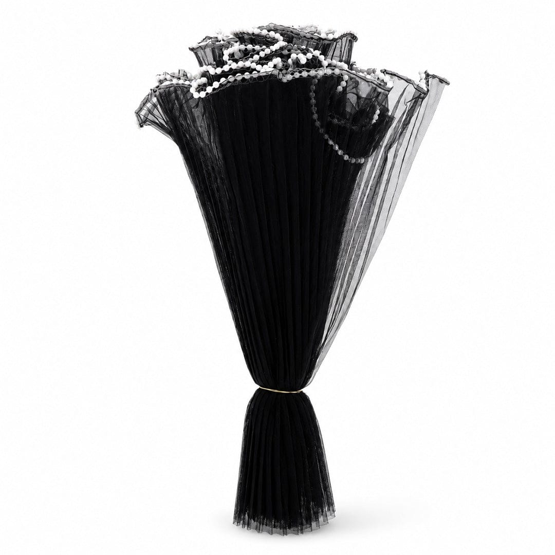 Crafteria Black Wrinkled / Lace Material Bouquet Paper
