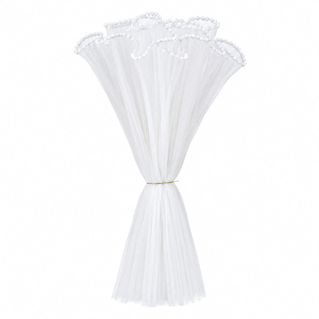 Crafteria White Wrinkled / Lace Material Bouquet Paper