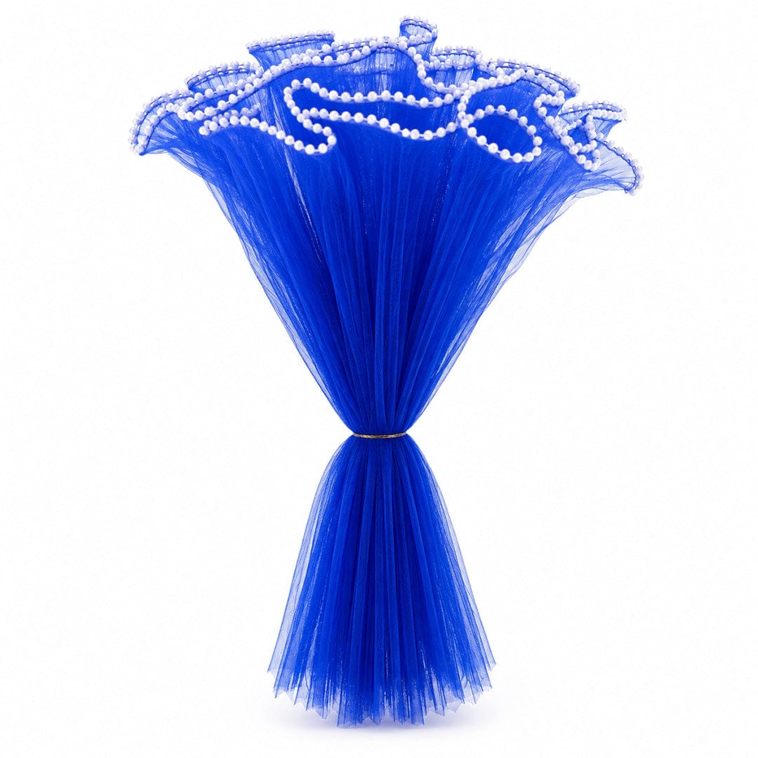 Crafteria Royal Blue Wrinkled / Lace Material Bouquet Paper