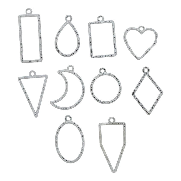 Crafteria Silver 10 In 1 Embossed Bezels Set