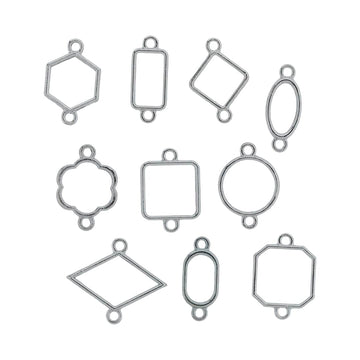 Crafteria Silver 10 In 1 Rakhi Bezels Set