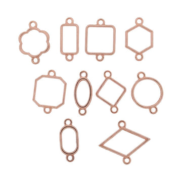 Crafteria Rose Gold 10 In 1 Rakhi Bezels Set
