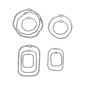Crafteria Silver 10 In 1 Irragular Design Bezels Set